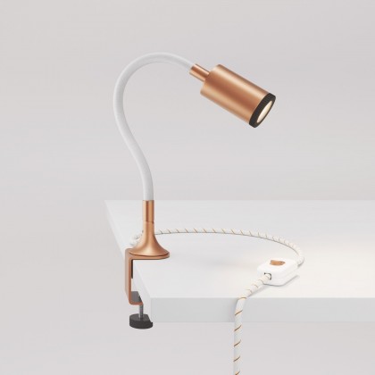 Spot orientable MAG-Y avec pince - Cuivre satiné