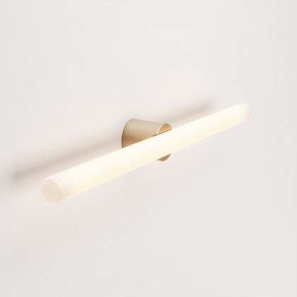 Lampe en métal pour mur ou plafond avec ampoule LED linéaire S14d - Bronze satiné