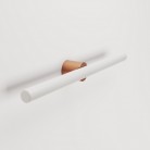 Lampe en métal pour mur ou plafond avec ampoule LED linéaire S14d