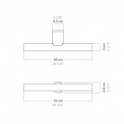 Lampe en métal pour mur ou plafond avec ampoule LED linéaire S14d
