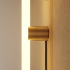 Lampe avec prise, finition métallique et ampoule LED linéaire S14d