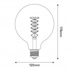 Ampoule LED Filament Blanc Globe G125 5,9W 500Lm E27 2700K Dimmable - W04