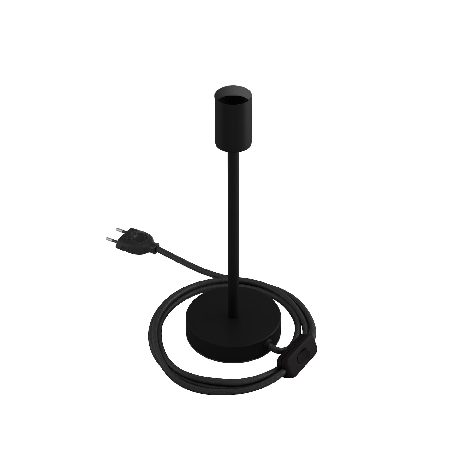 Alzaluce - Lampada da tavolo in metallo - Nero opaco 25 cm