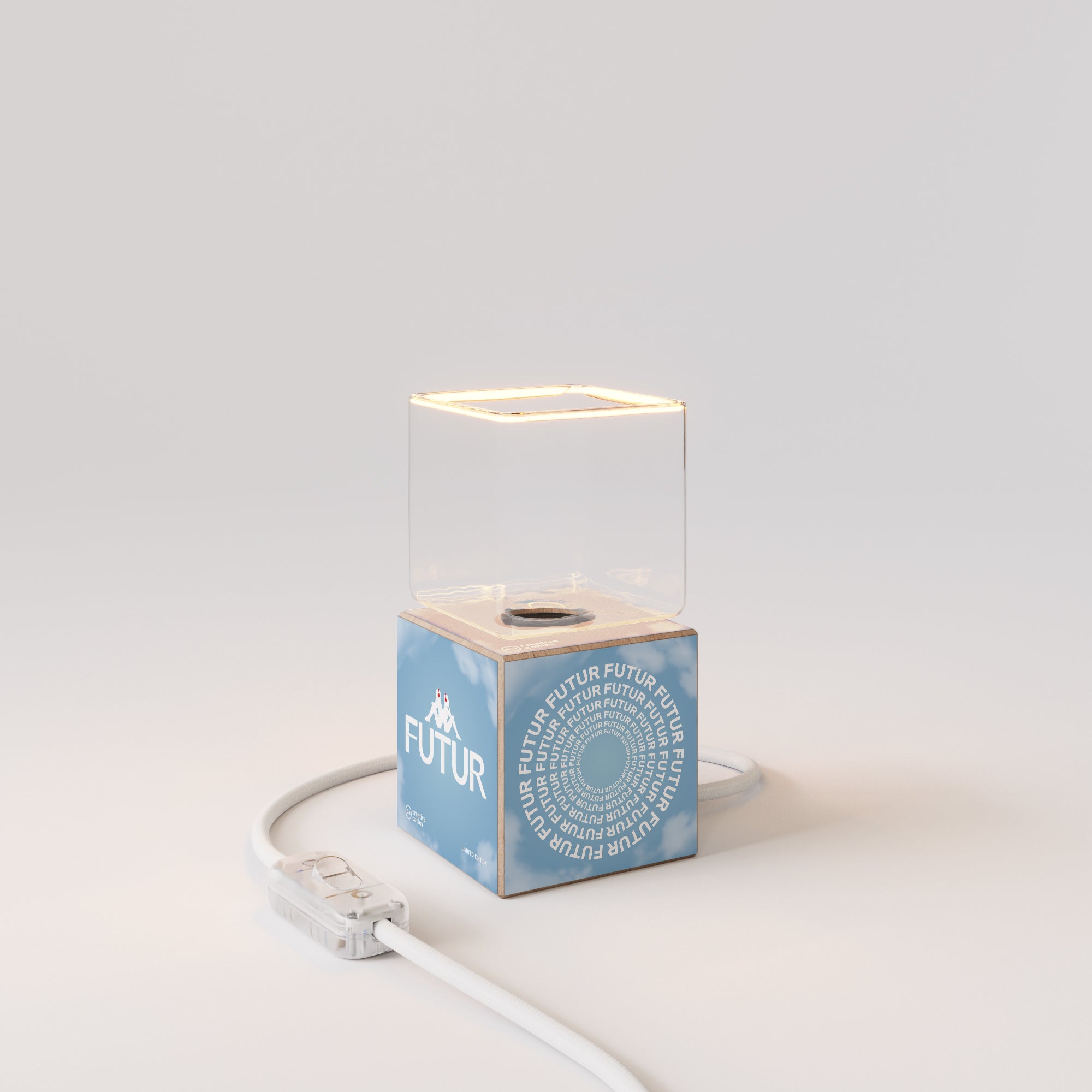 Lampe de table Cubetto « Futur » avec Ampoule Ghost - Futur Festival