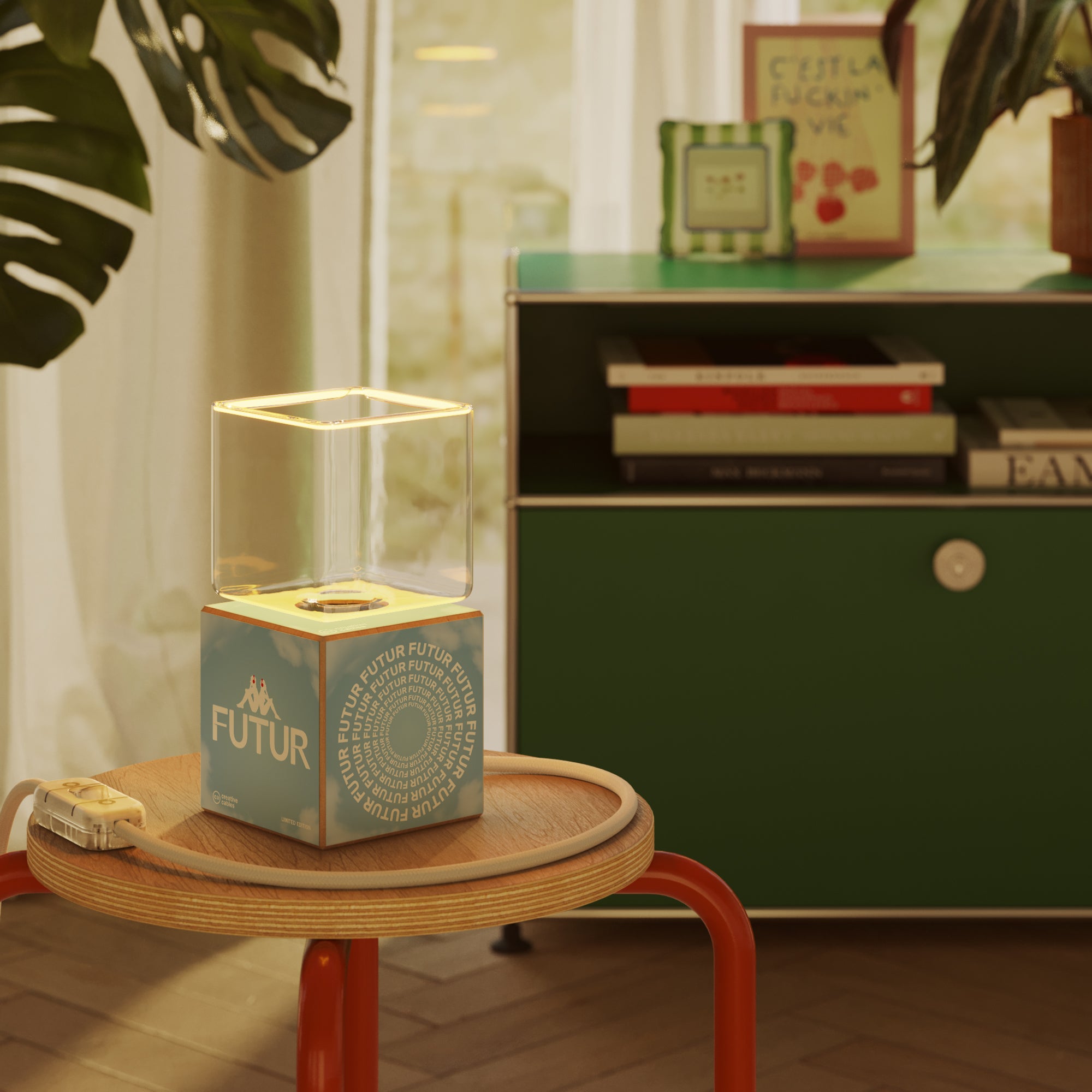 Lampe de table Cubetto « Futur » avec Ampoule Ghost - Futur Festival