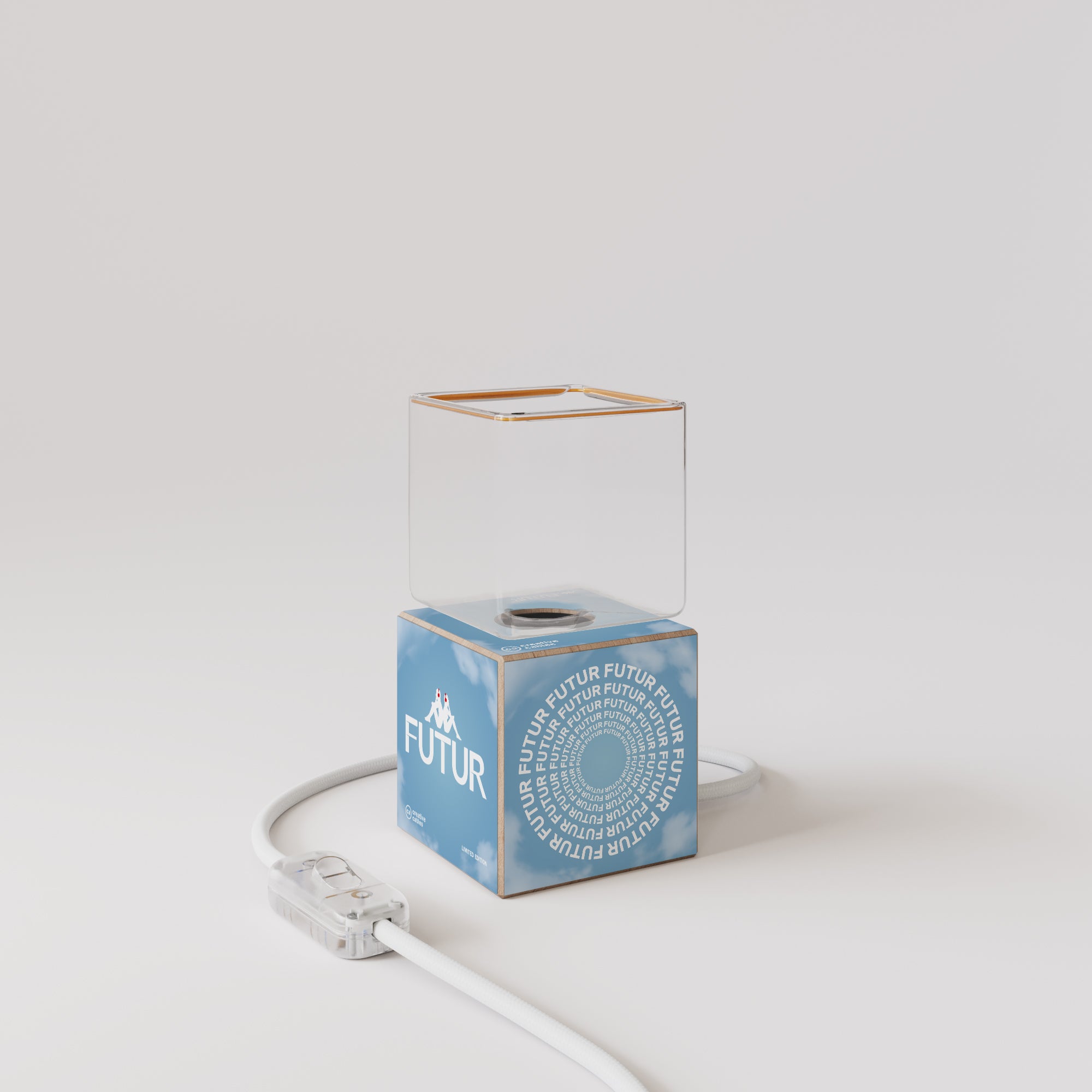 Lampe de table Cubetto « Futur » avec Ampoule Ghost - Futur Festival