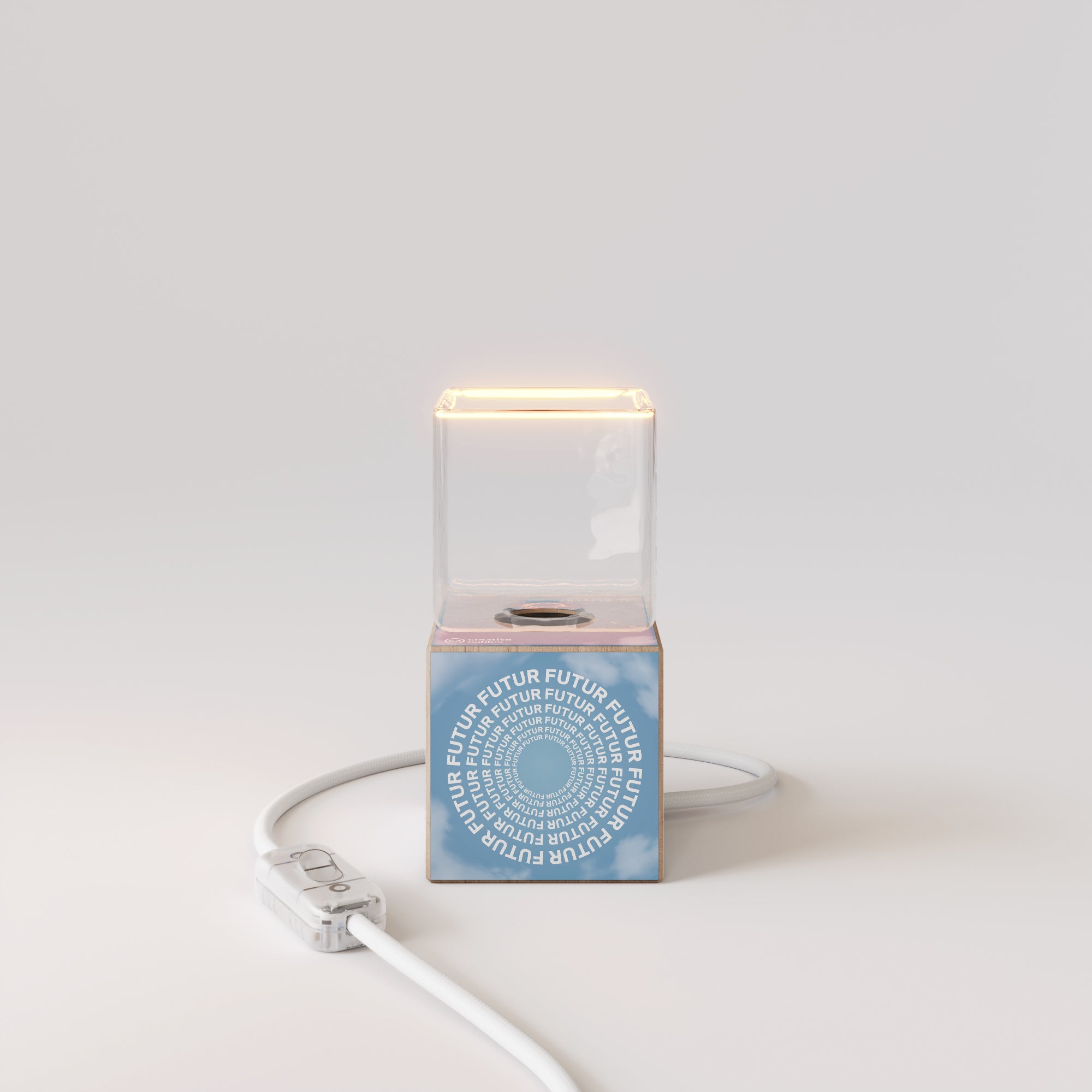 Lampe de table Cubetto « Futur » avec Ampoule Ghost - Futur Festival