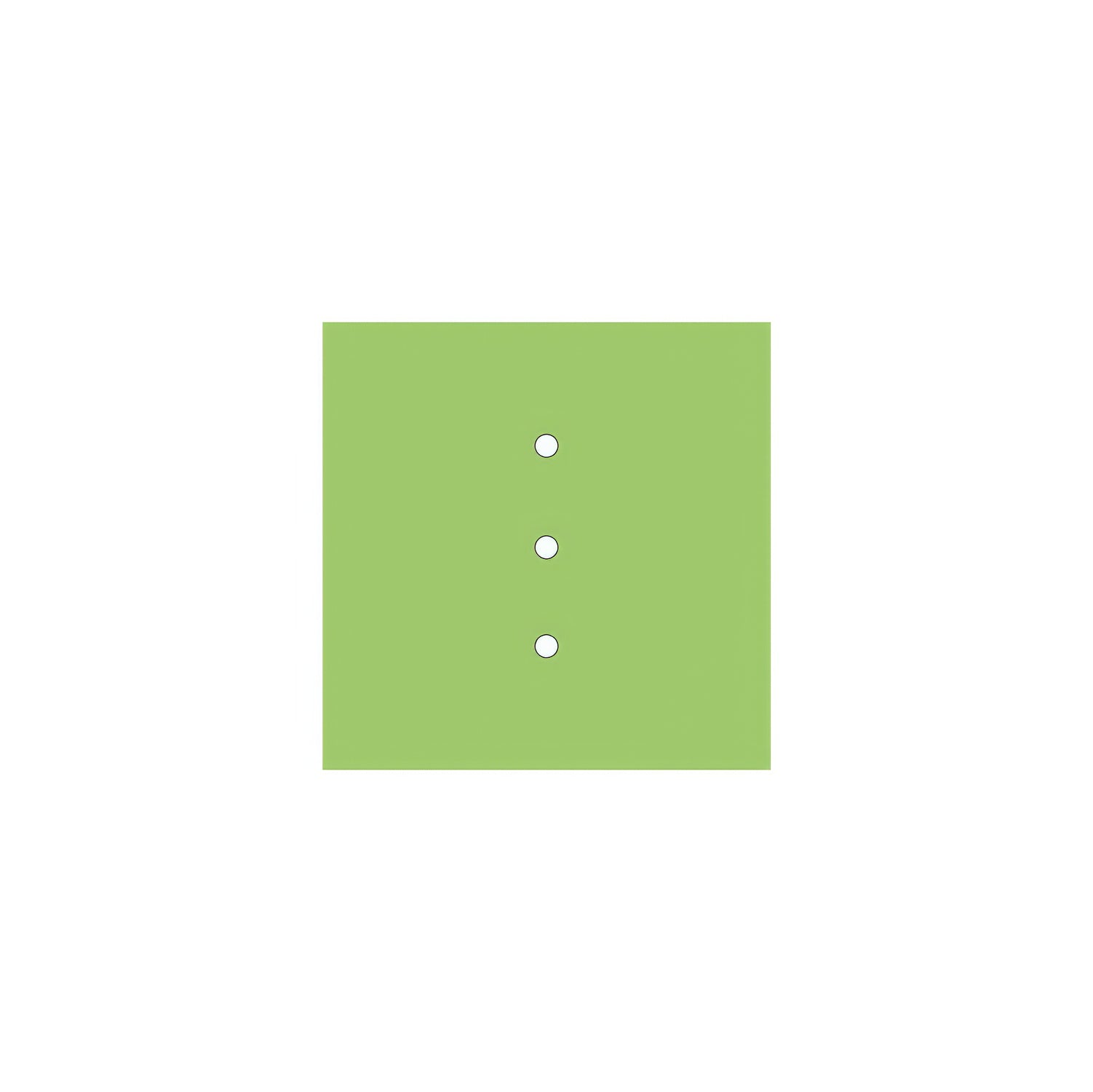 Rosone Rose-One quadrato, 200 mm con 3 fori in linea e 4 fori laterali - Verde prato Bianco