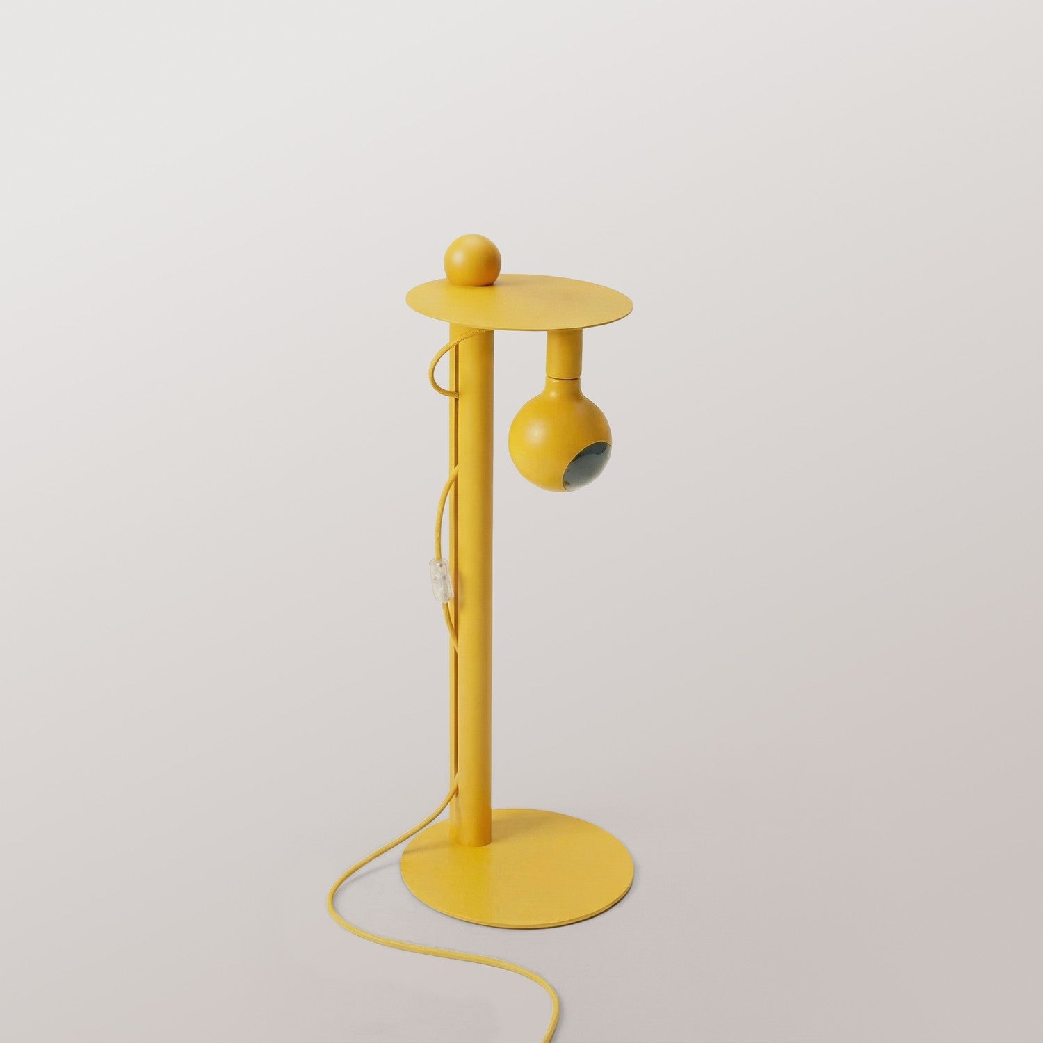 Rocco - Lampadaire avec fiche UK et ampoule Camo - Jaune