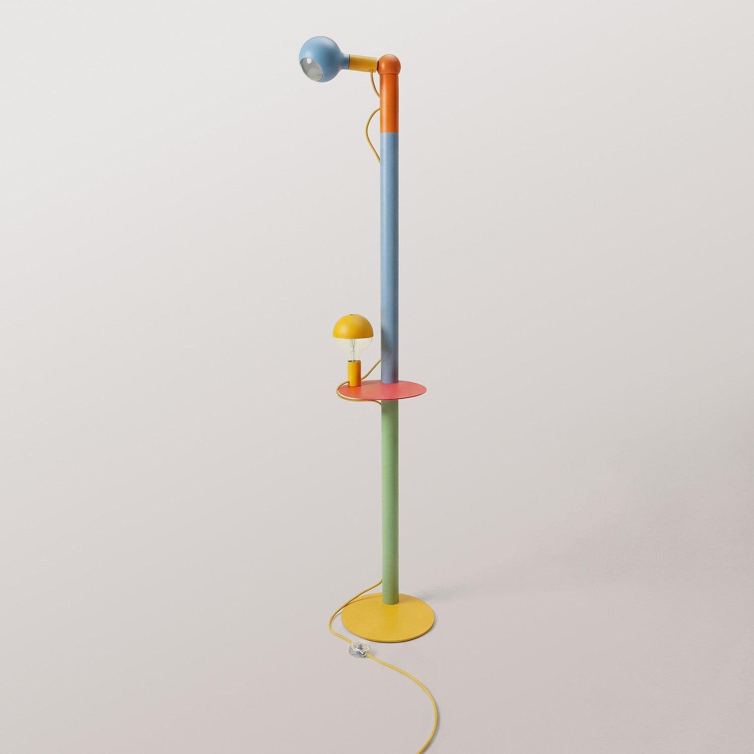 Rocco XXL - Lampadaire multicolore avec fiche UK et ampoule Maria et Camo