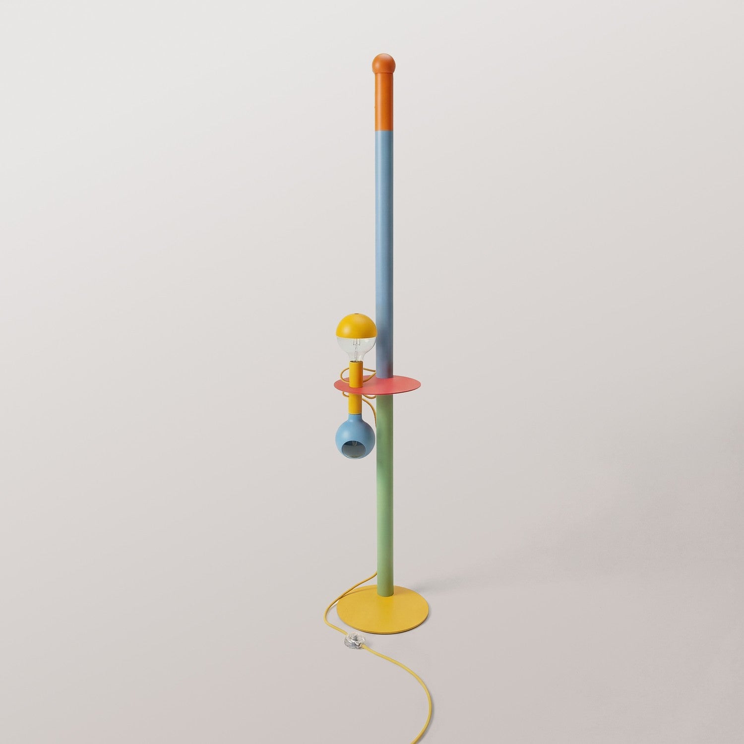 Rocco XXL - Lampadaire multicolore avec fiche UK et ampoule Maria et Camo