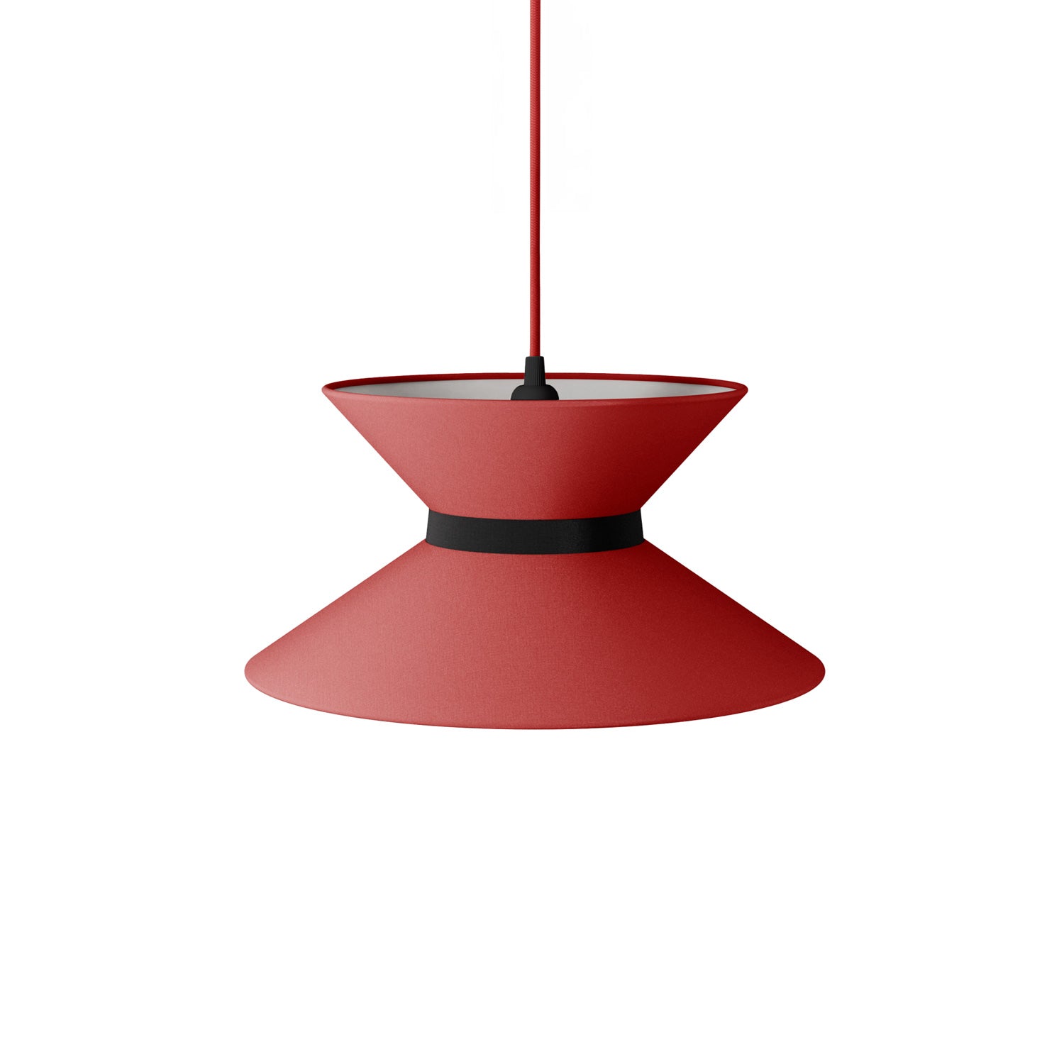 Paralume in tessuto Clessidra Teletta rosso - Made in Italy Teletta antracite