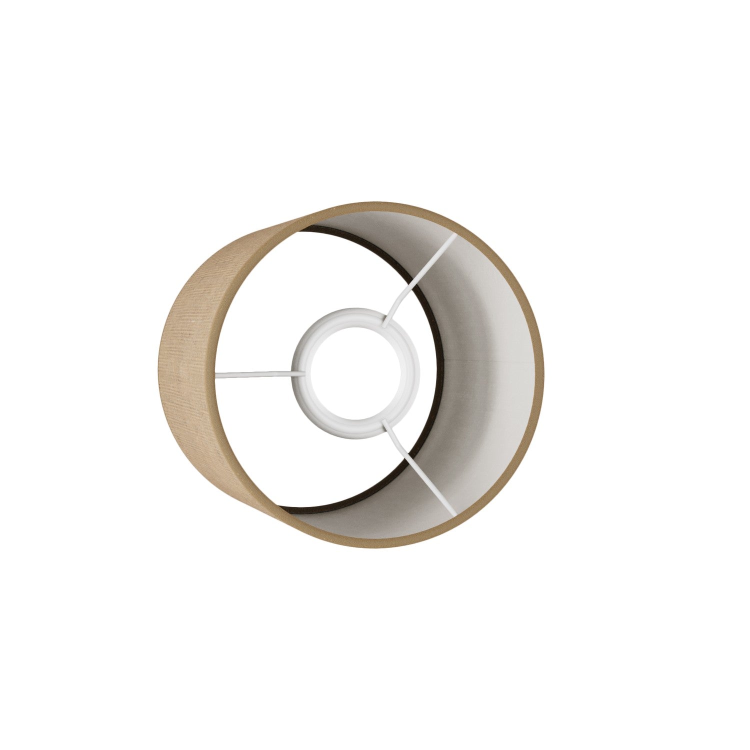 Paralume Cilindro S in tessuto con attacco E27 - Made in Italy - Juta Naturale