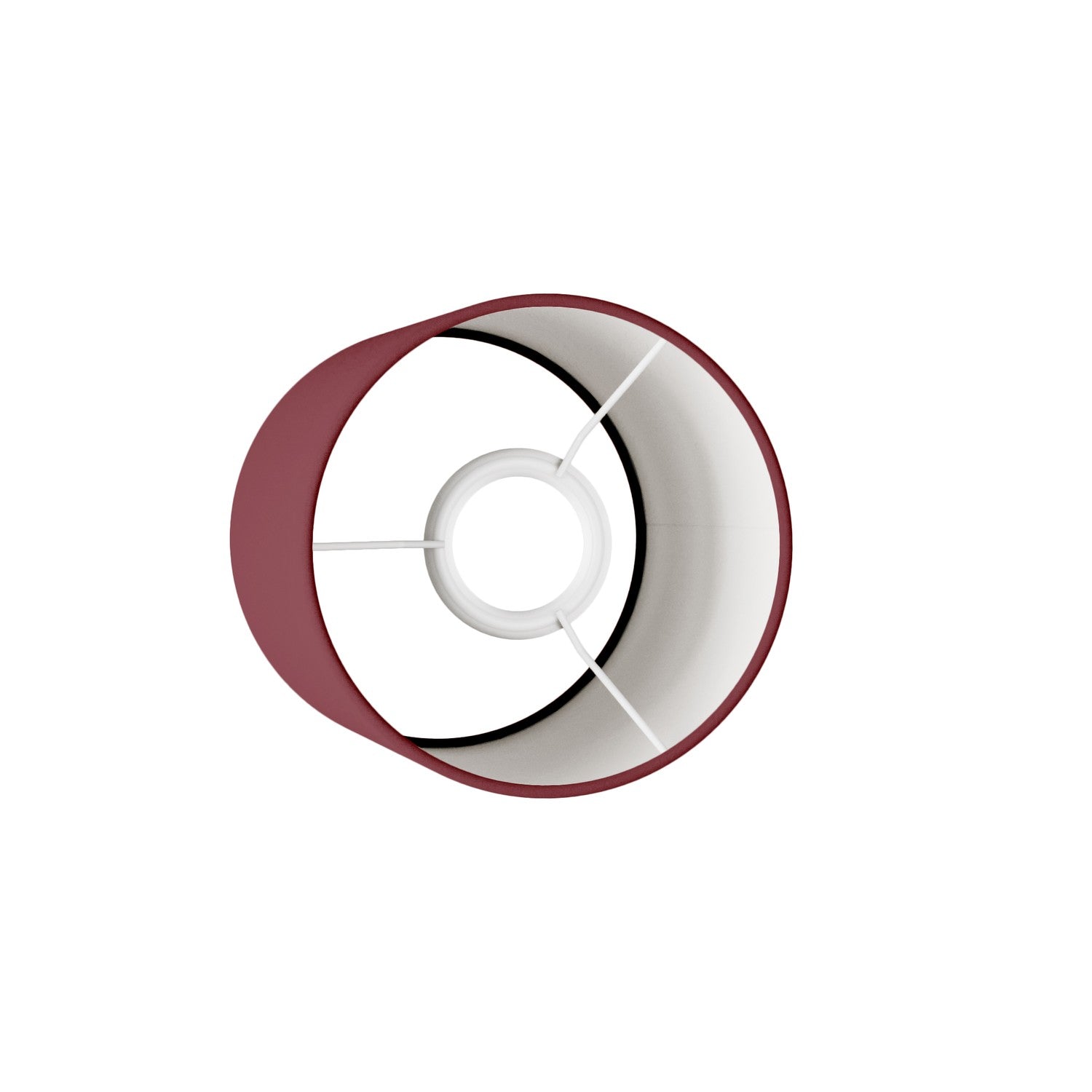 Paralume Cilindro in tessuto con attacco E27 - 100% Made in Italy - Teletta bordeaux