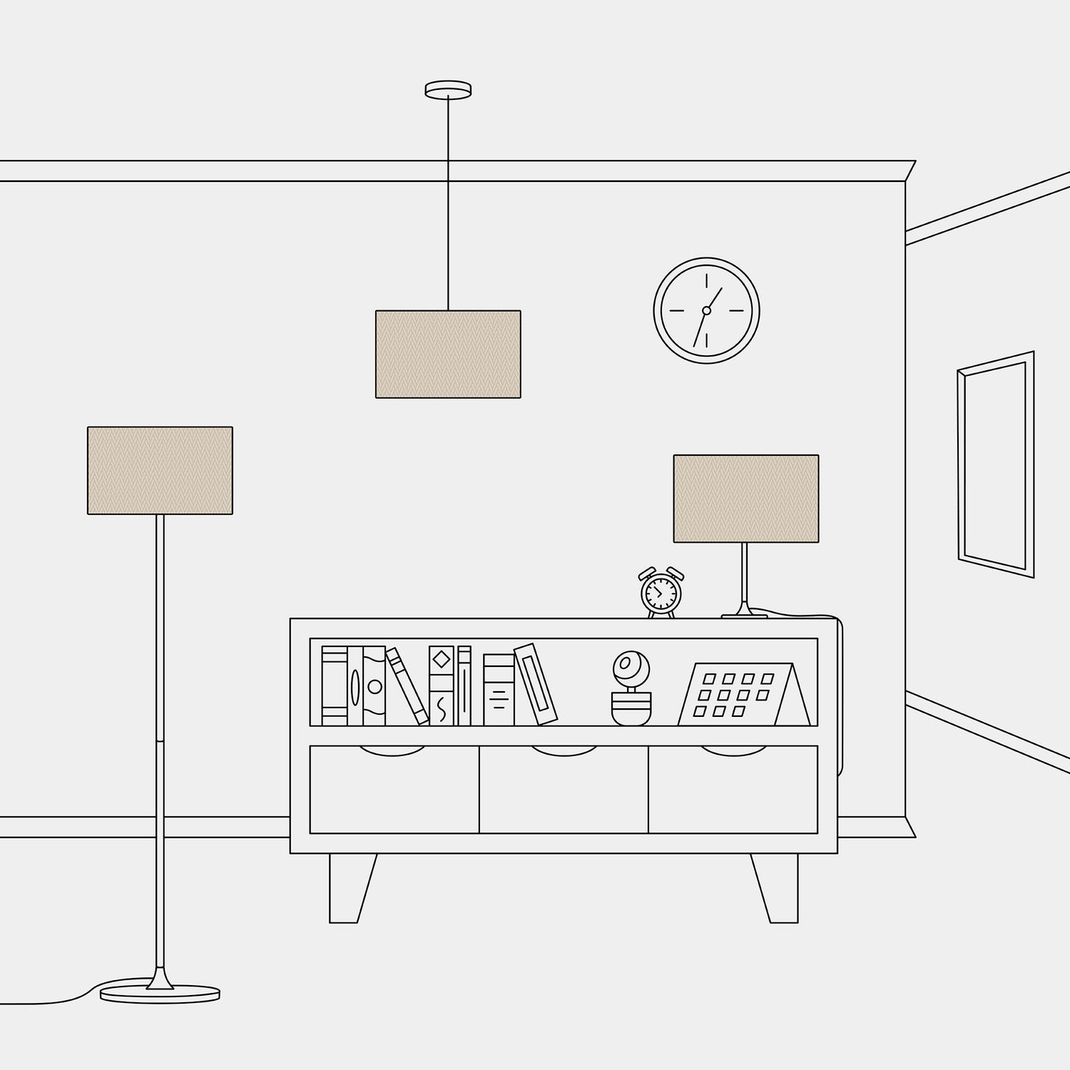 Paralume Cilindro L in tessuto con attacco E27 - Made in Italy - Arenal Tortora