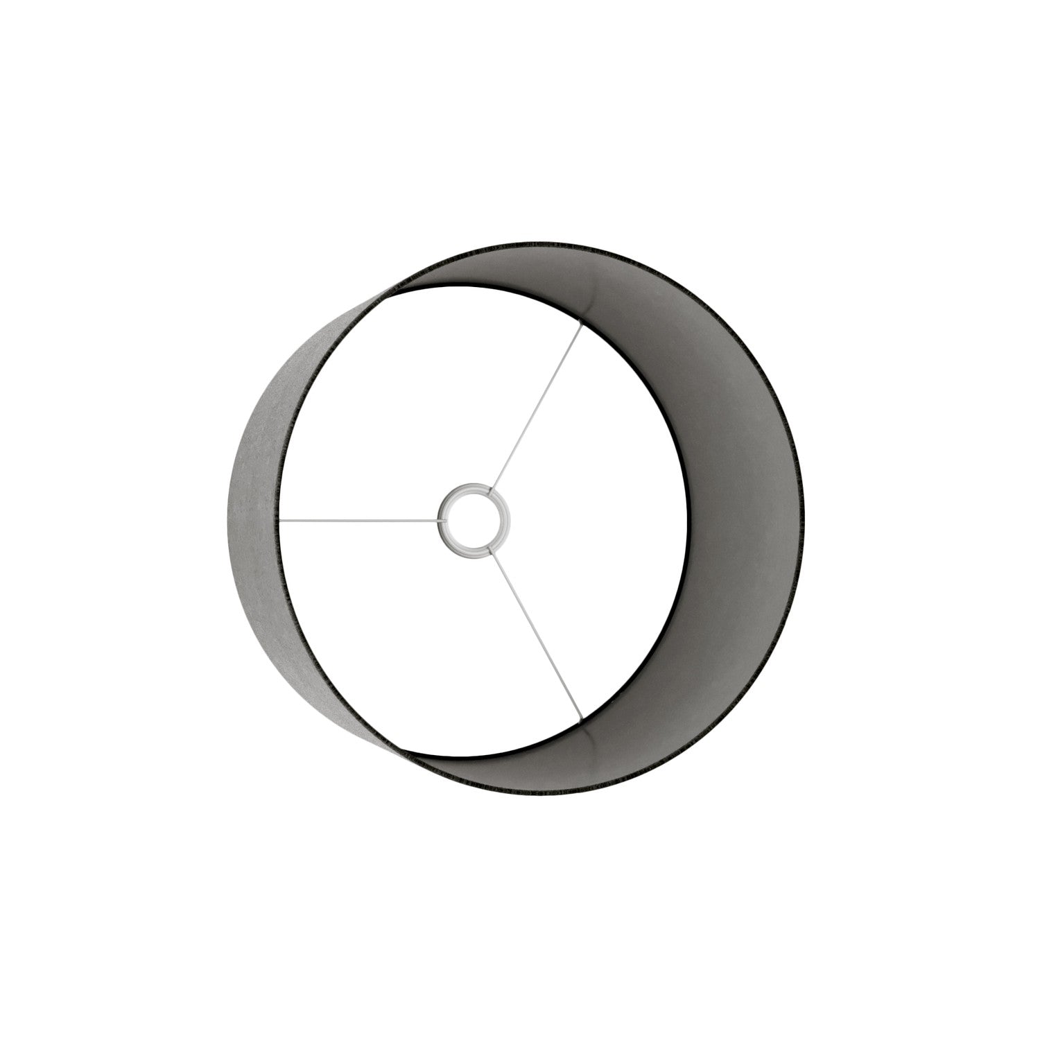 Paralume Cilindro L in tessuto con attacco E27 - Made in Italy - Lana Grigio Scuro