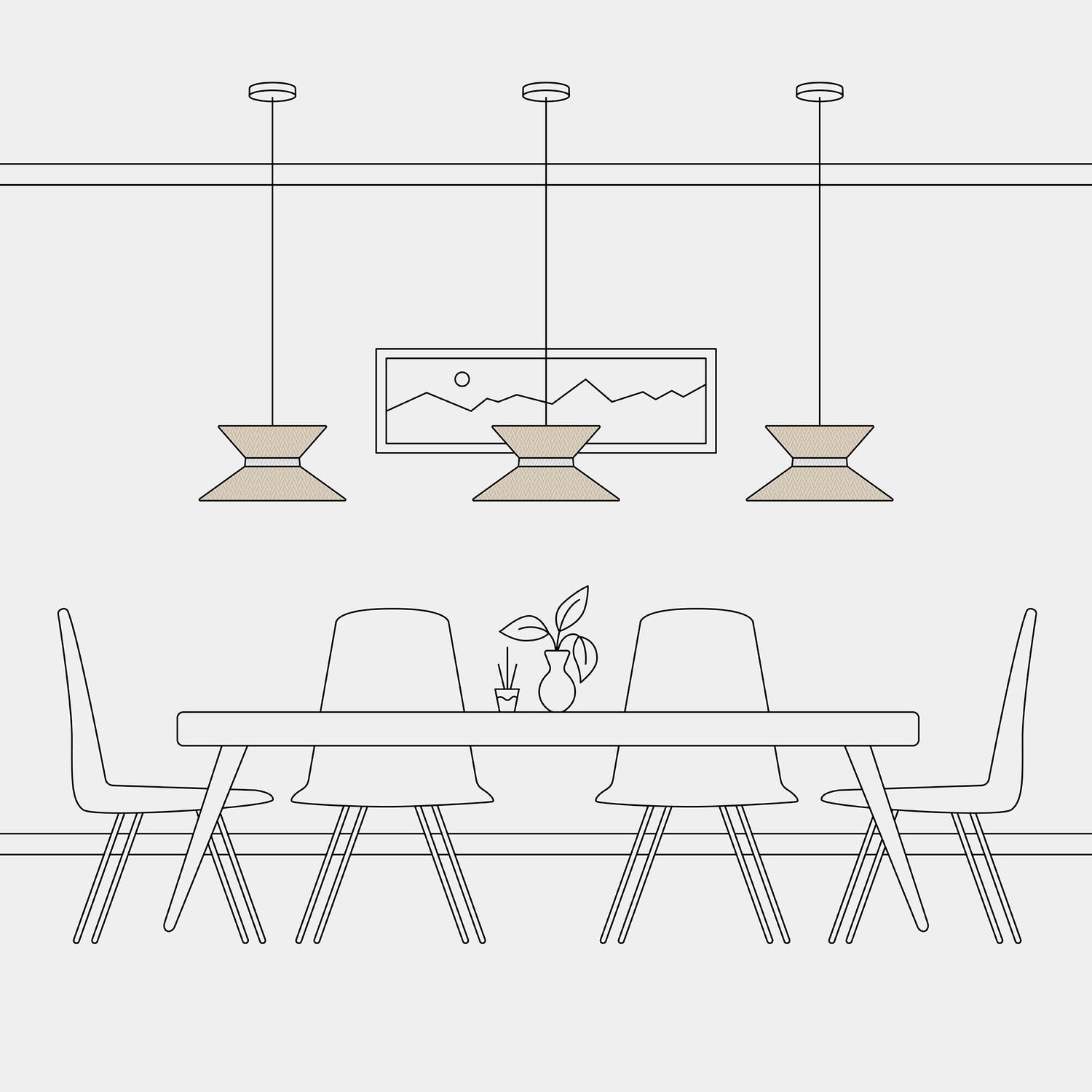 Paralume in tessuto Clessidra Arenal tortora - Made in Italy Arenal sabbia