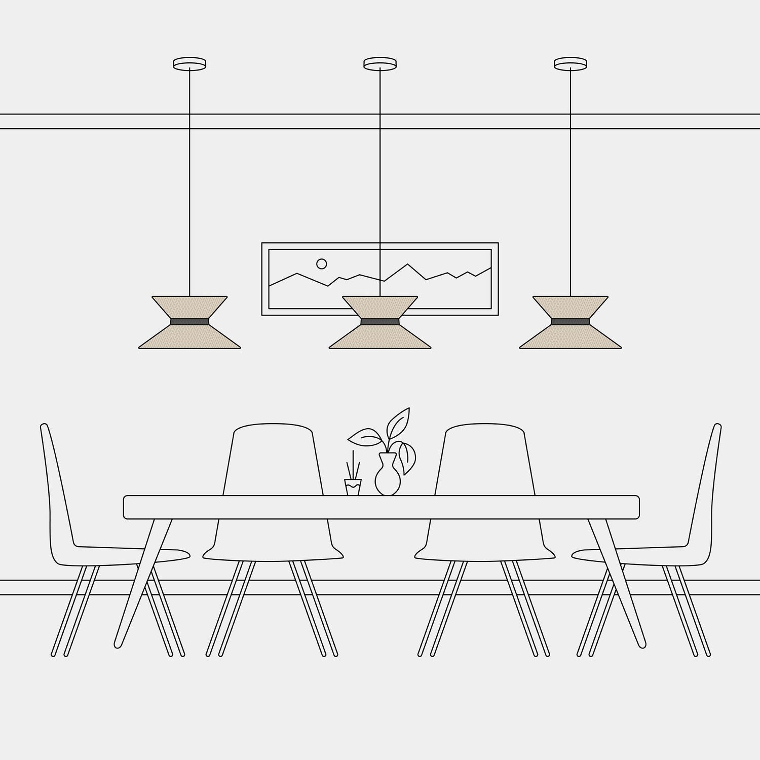 Paralume in tessuto Clessidra Arenal tortora - Made in Italy Teletta antracite