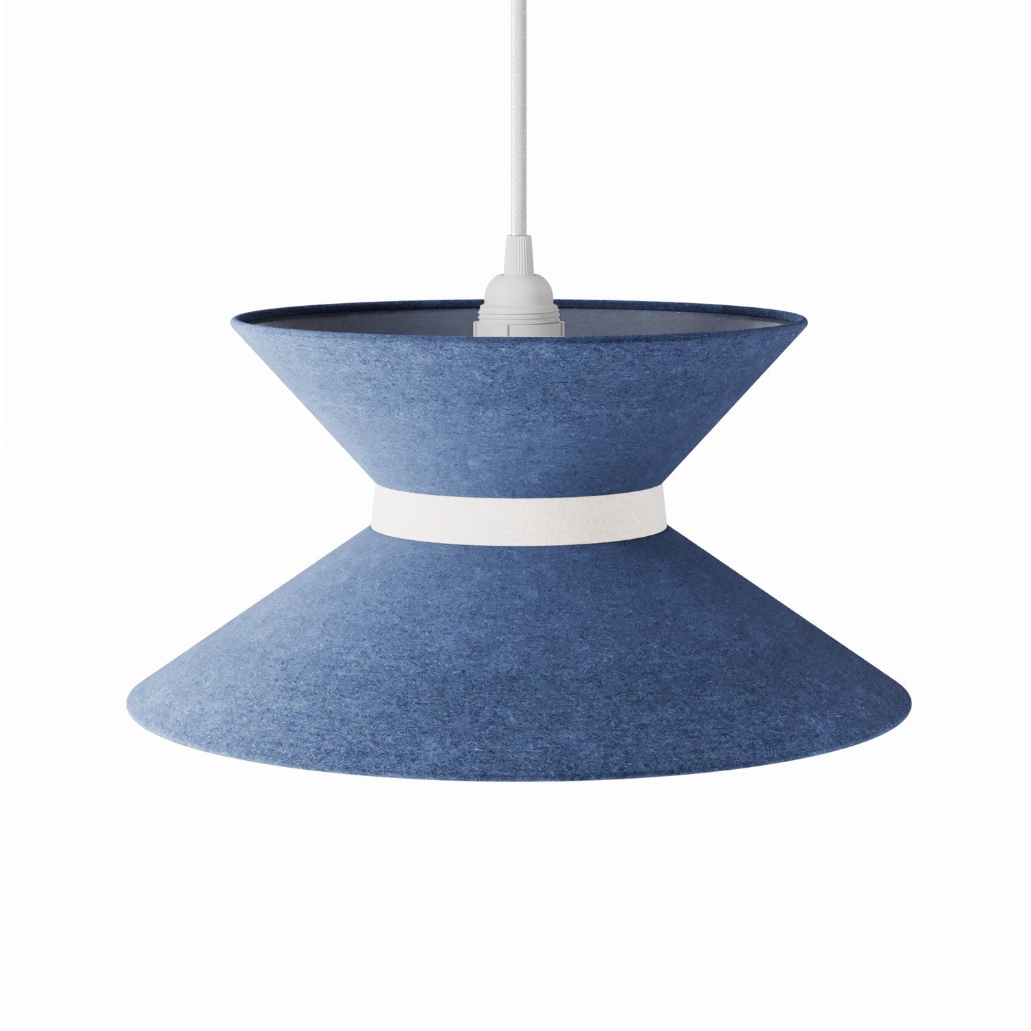 Paralume in tessuto Clessidra per lampada a sospensione - Lana Blu Lana sabbia