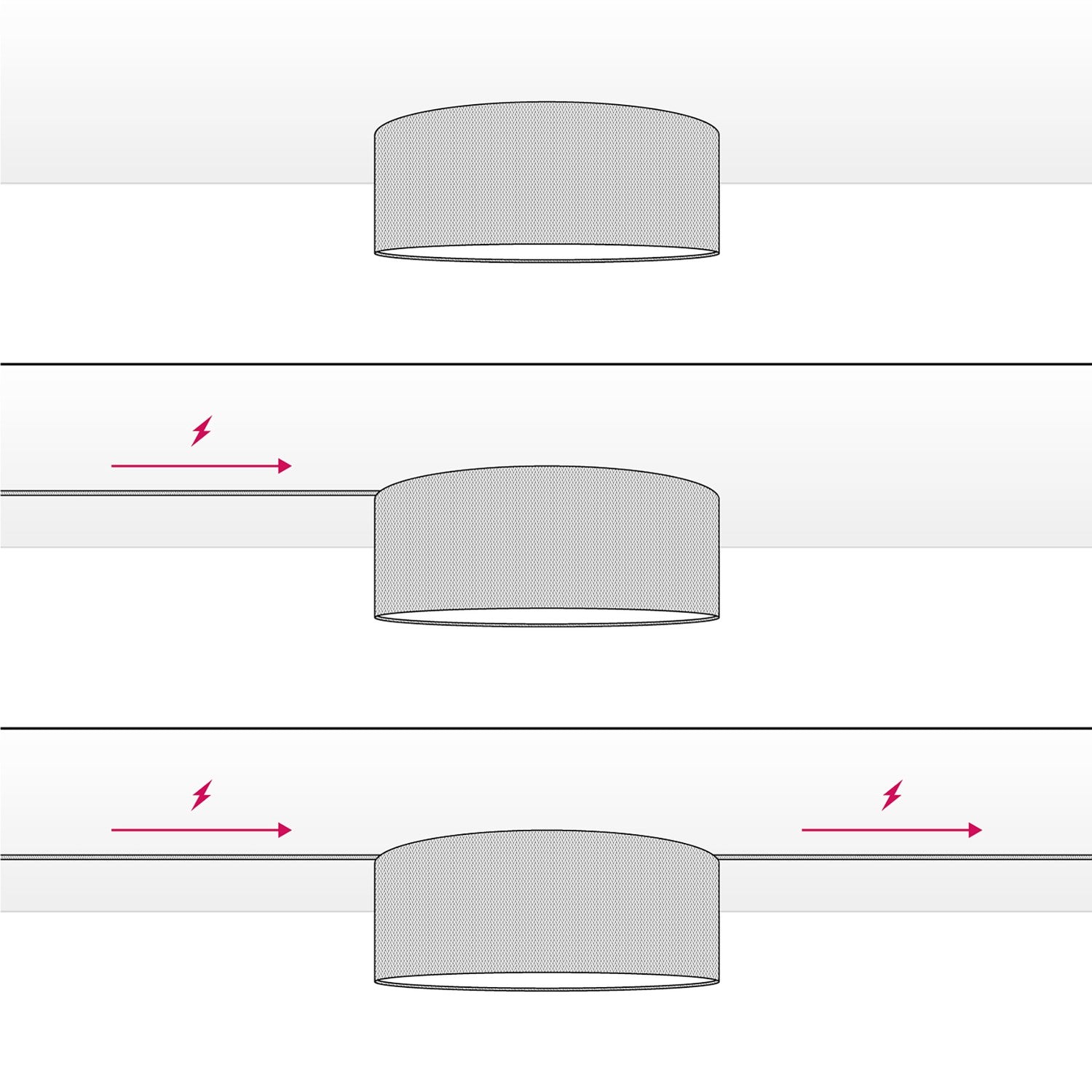 Plafoniera in tessuto Medium - Made in Italy - Teletta Mandarino