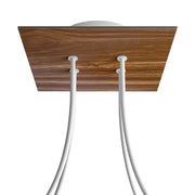 Rosone Rose-One quadrato, 200 mm con 4 fori e 4 fori laterali - Legno Bianco