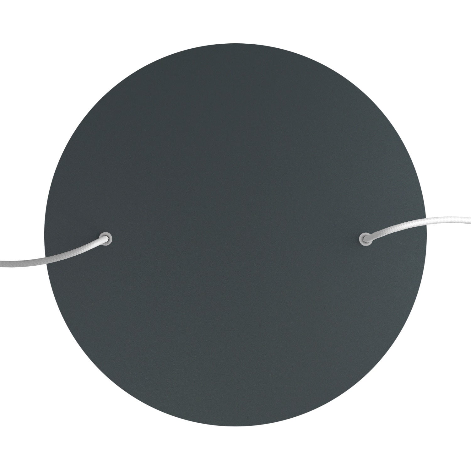 Rosone XXL Rose-One rotondo, diametro 400 mm con 2 fori e 4 fori laterali - Antracite Bianco