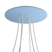 Rosone XXL Rose-One rotondo, diametro 400 mm con 6 fori e 4 fori laterali - Blu carta da zucchero Bianco