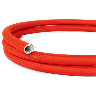 Creative-Tube, diamètre 20 mm, recouvert de tissu effet Soie RM09 Rouge, conduit électrique modelable