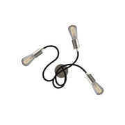Flex 60 lampada da parete o soffitto snodabile a luce diffusa con lampadina LED ST64 - Titanio satinato