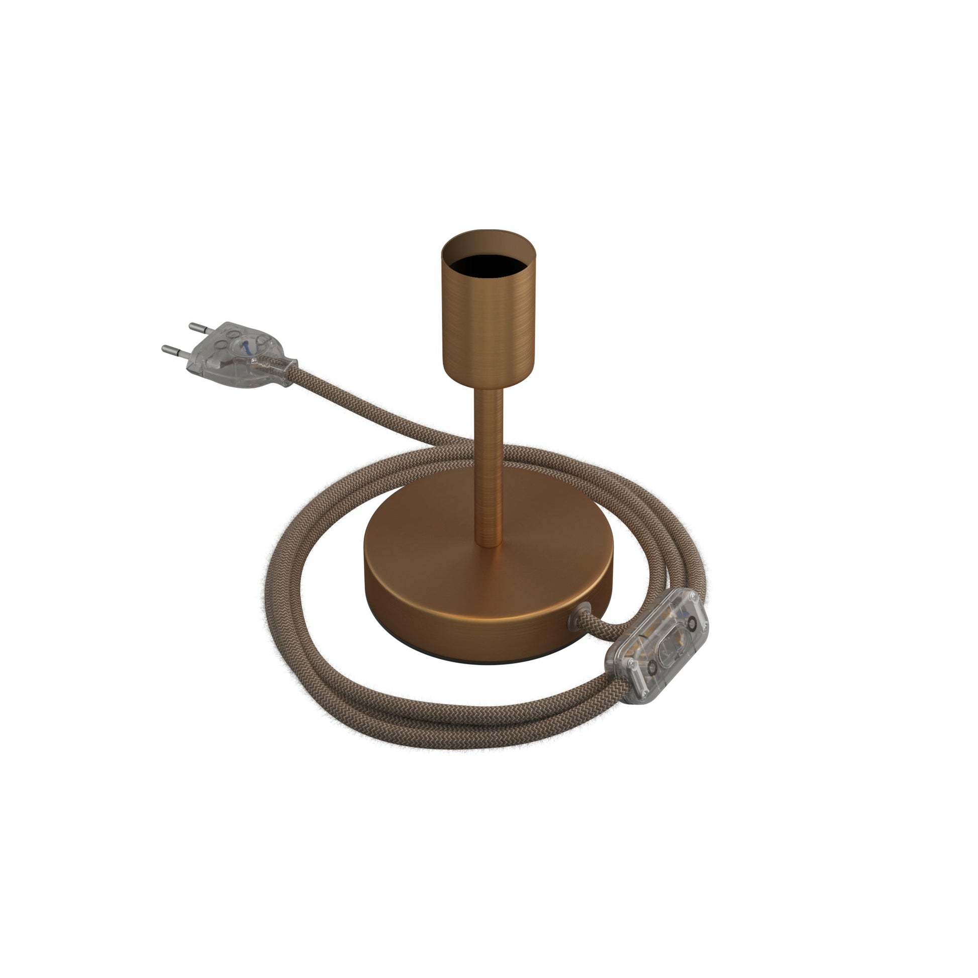 Alzaluce - Lampada da tavolo in metallo - Bronzo satinato 10 cm