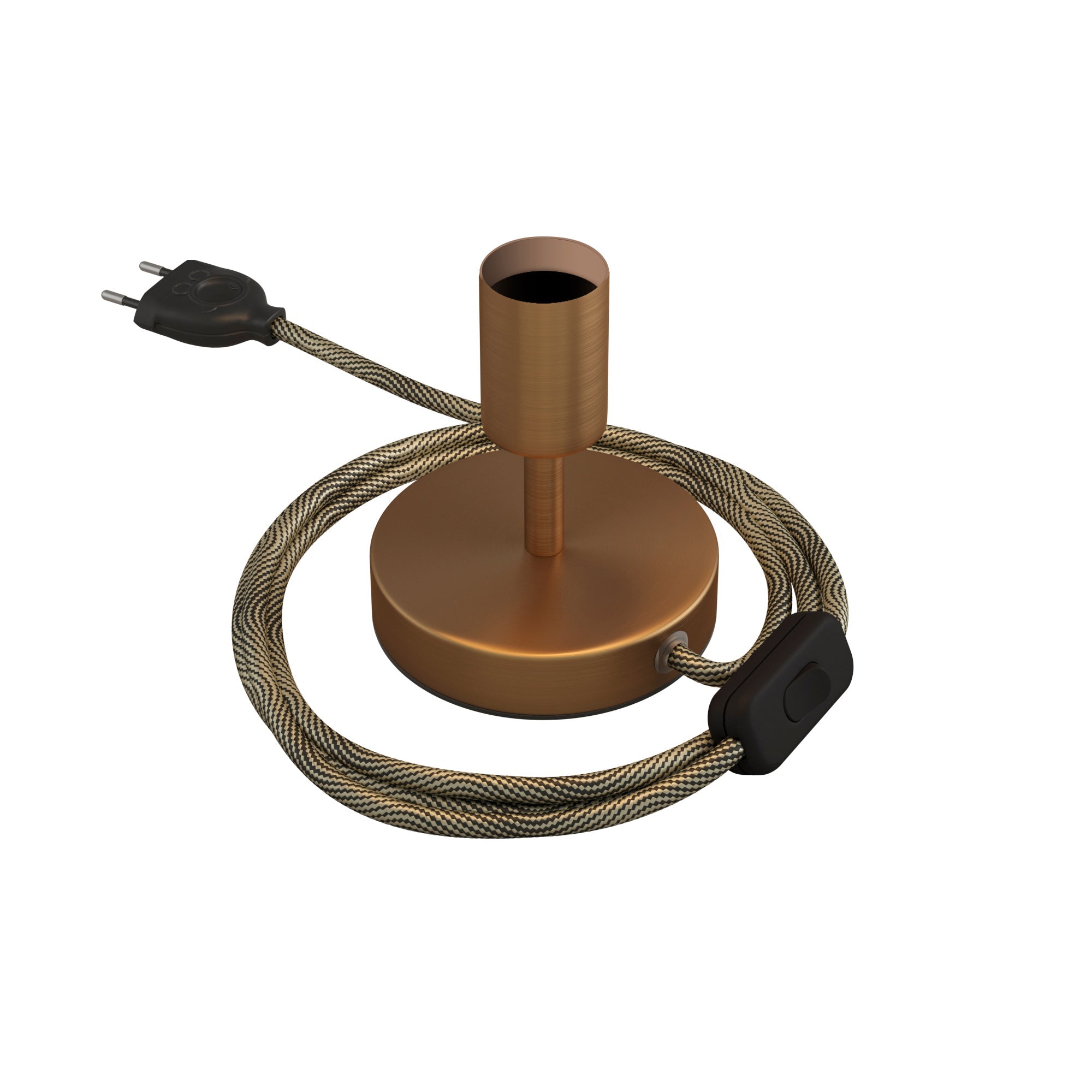 Alzaluce - Lampada da tavolo in metallo - Bronzo satinato 5 cm