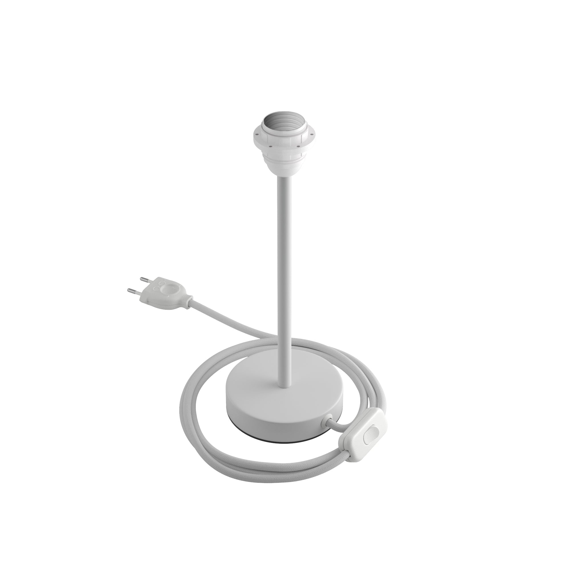 Alzaluce per paralume - Lampada da tavolo in metallo - Bianco opaco 25 cm