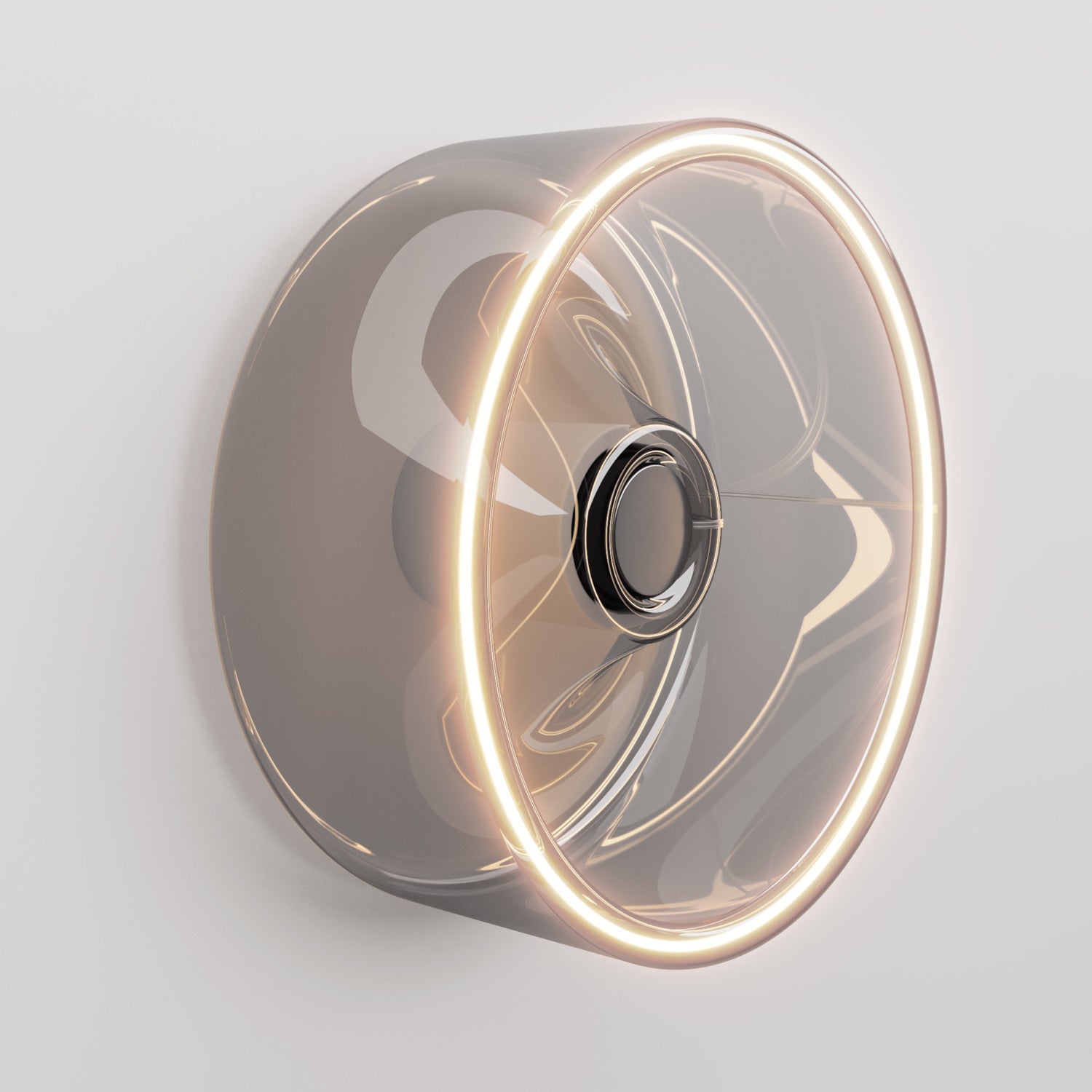 Applique con lampadina Ghost smoky - Bianco