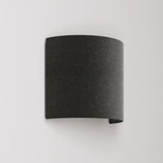 Applique Ventola con paralume in tessuto - Made in Italy - Lana Grigio Scuro