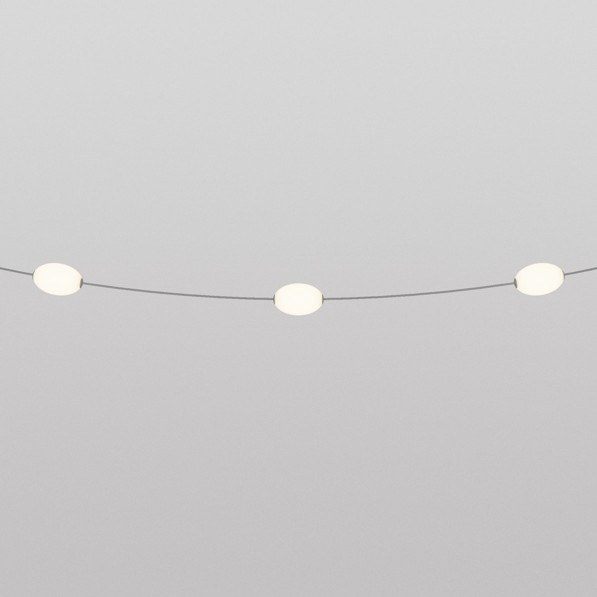Catena luminosa 3 punti luce da esterno IP67 Grigio - Marina3