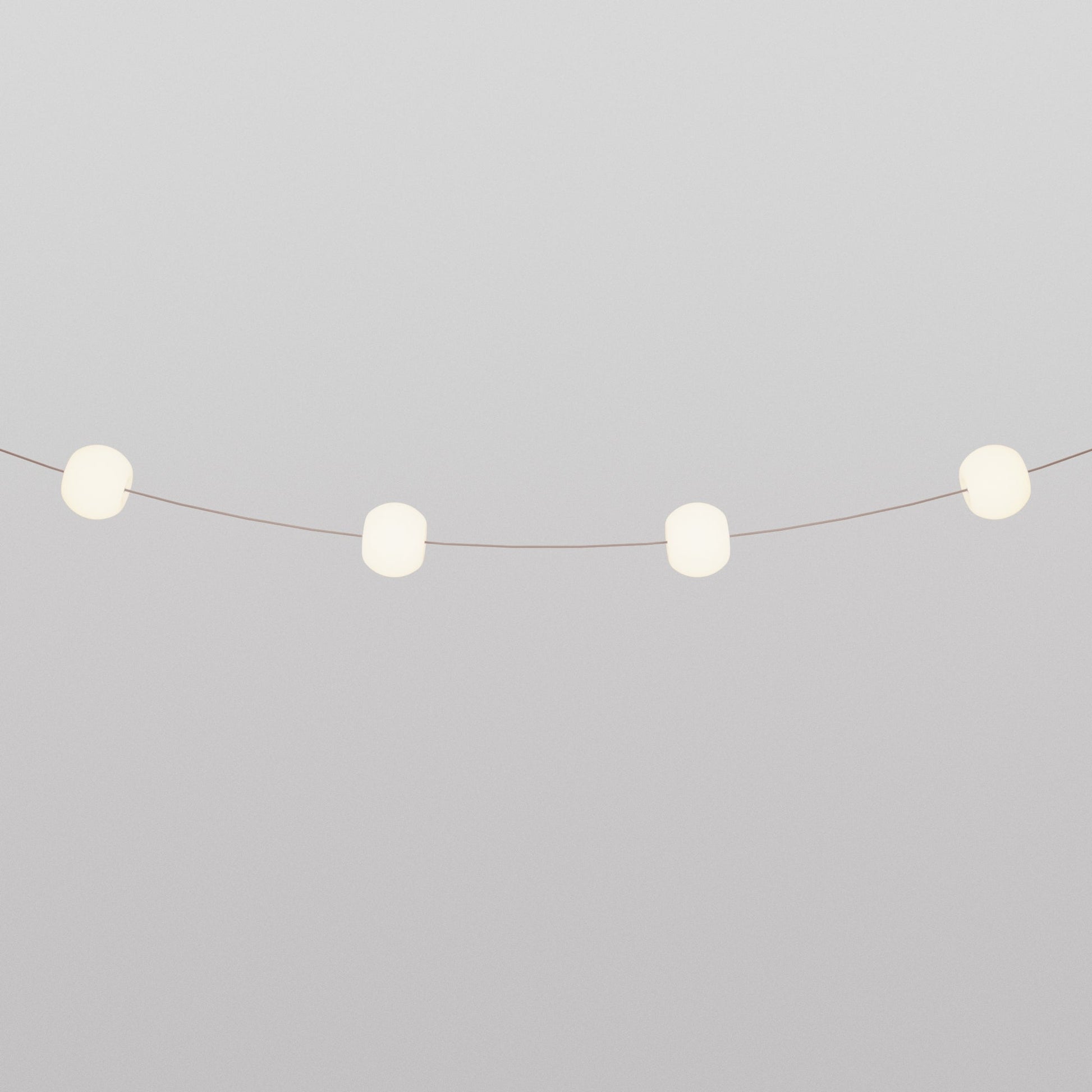 Catena luminosa 4 punti luce da esterno IP67 Desert Brown - Marina4 Cherry 70 cm
