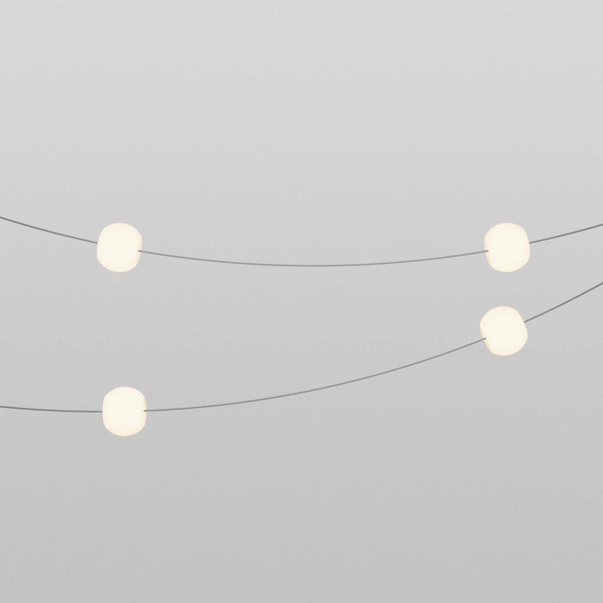 Catena luminosa 4 punti luce da esterno IP67 Grigio - Marina4 Cherry 140 cm
