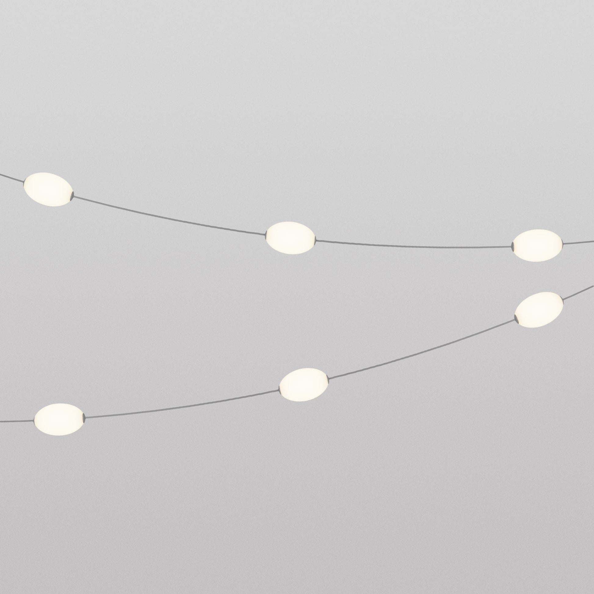 Catena luminosa 6 punti luce da esterno IP67 Grigio - Marina6