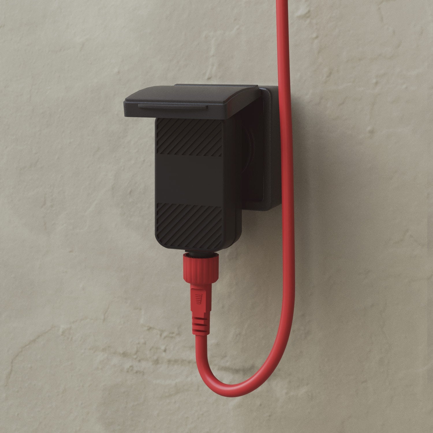 Catena luminosa reticolare 7 punti luce da esterno IP67 Rosso stella marina - Marina GRID