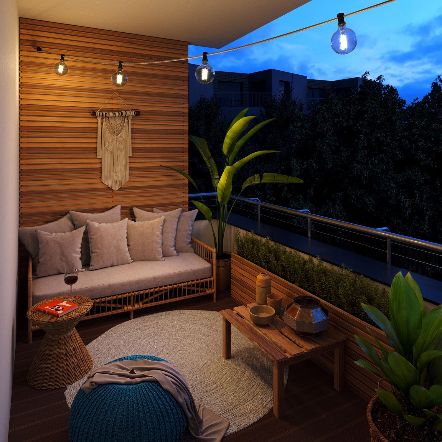 Catenaria Sistema Lumet da 7,5 m con cavo tessile CZ22, 5 portalampada, gancio e spina neri - Creative Cables