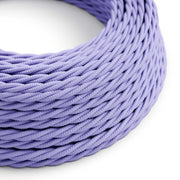 Cavo tessile per illuminazione Lavanda trecciato - L'Originale Creative Cables, per valorizzare lampade e lampadari - TM07