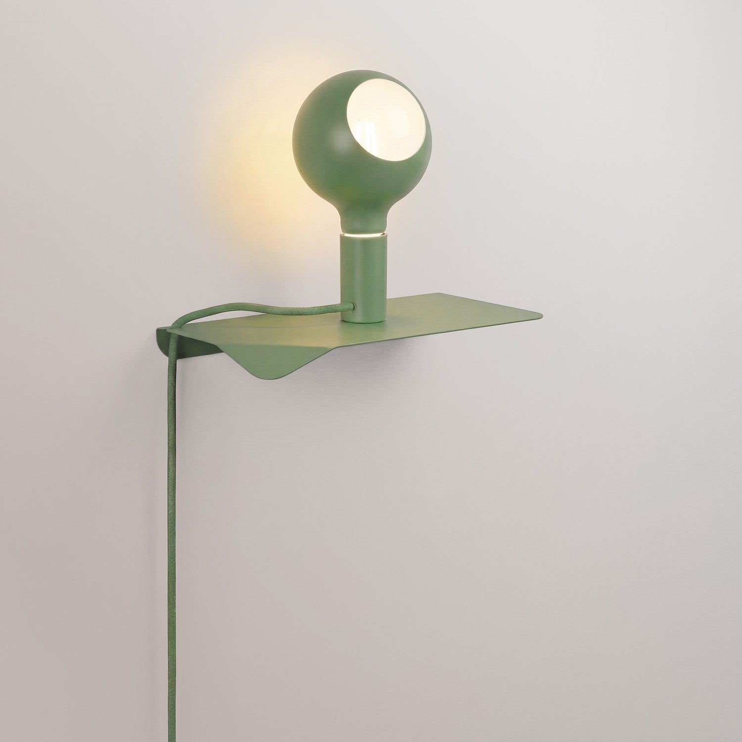 Combo Camo - Lampada con mensola e spina UK - Verde