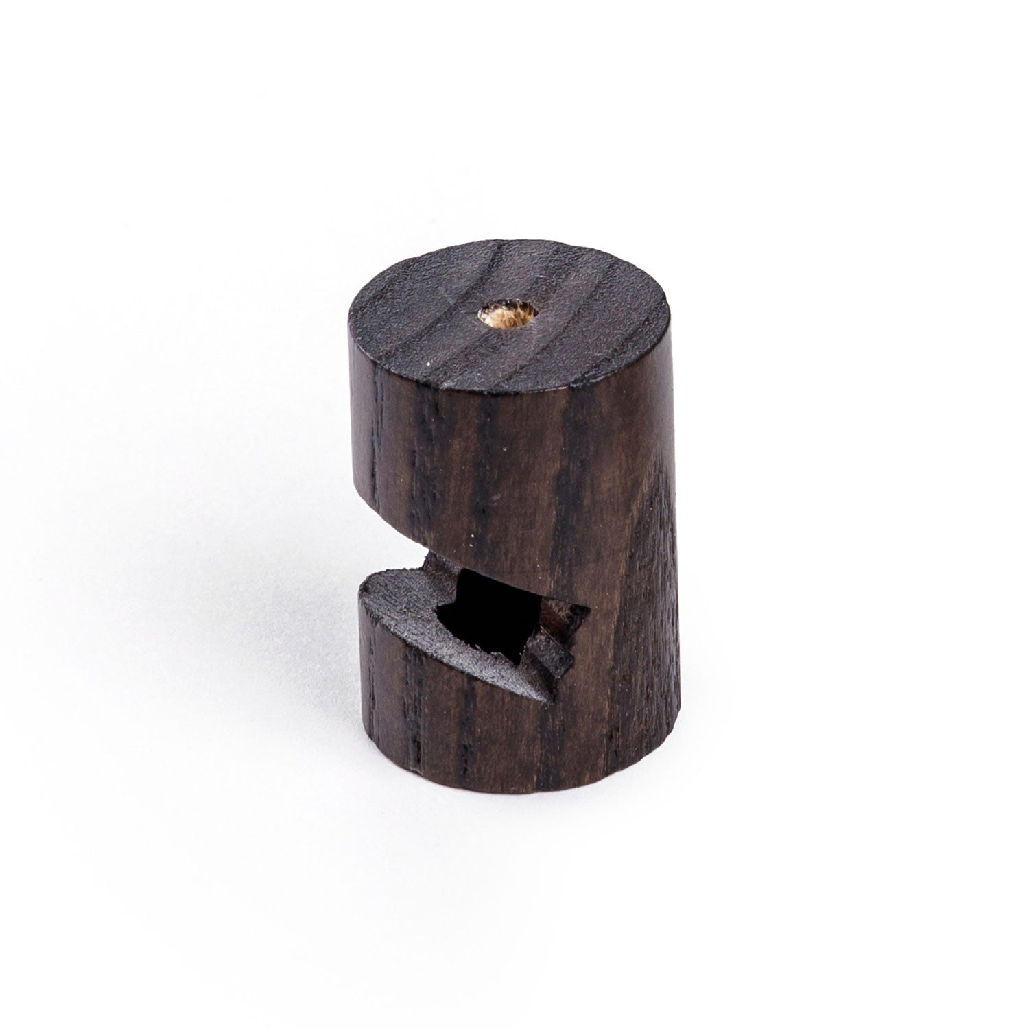 Decentratore, gancio a “V” a soffitto o parete in legno per cavo elettrico tessile - Effetto Wengé