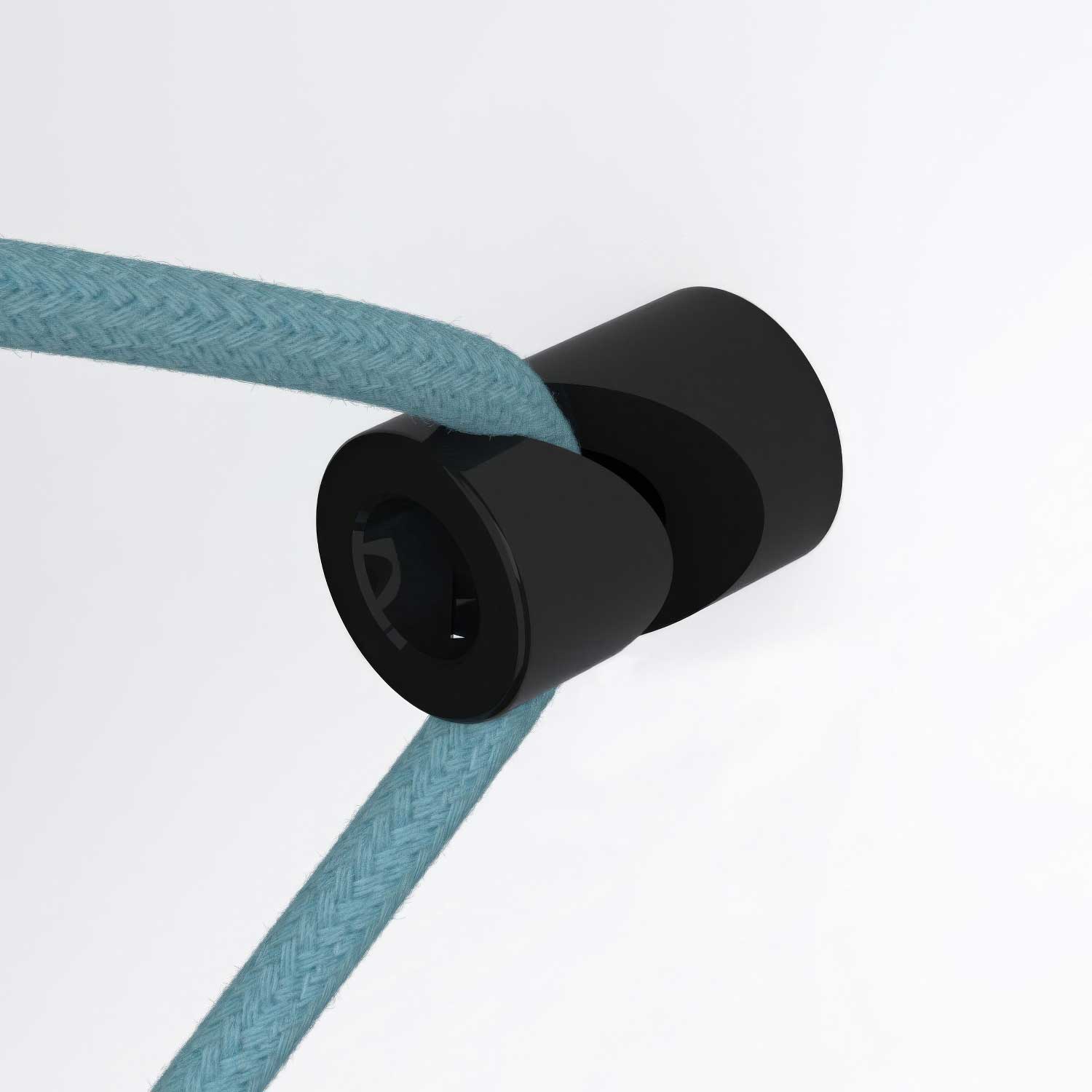 Decentratore, gancio a 'V' a soffitto o parete per cavo elettrico tessile - Nero - Creative Cables