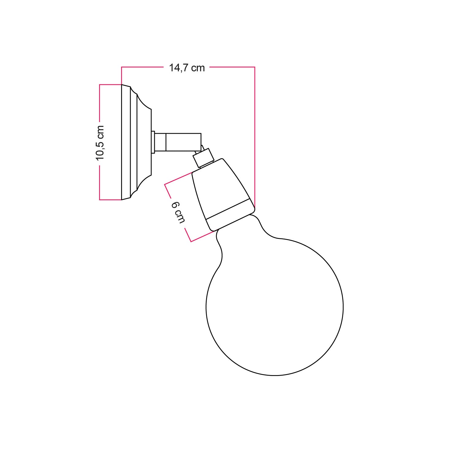 Fermaluce 90° Color, il punto luce orientabile in porcellana da parete o soffitto - Bianco - Creative Cables