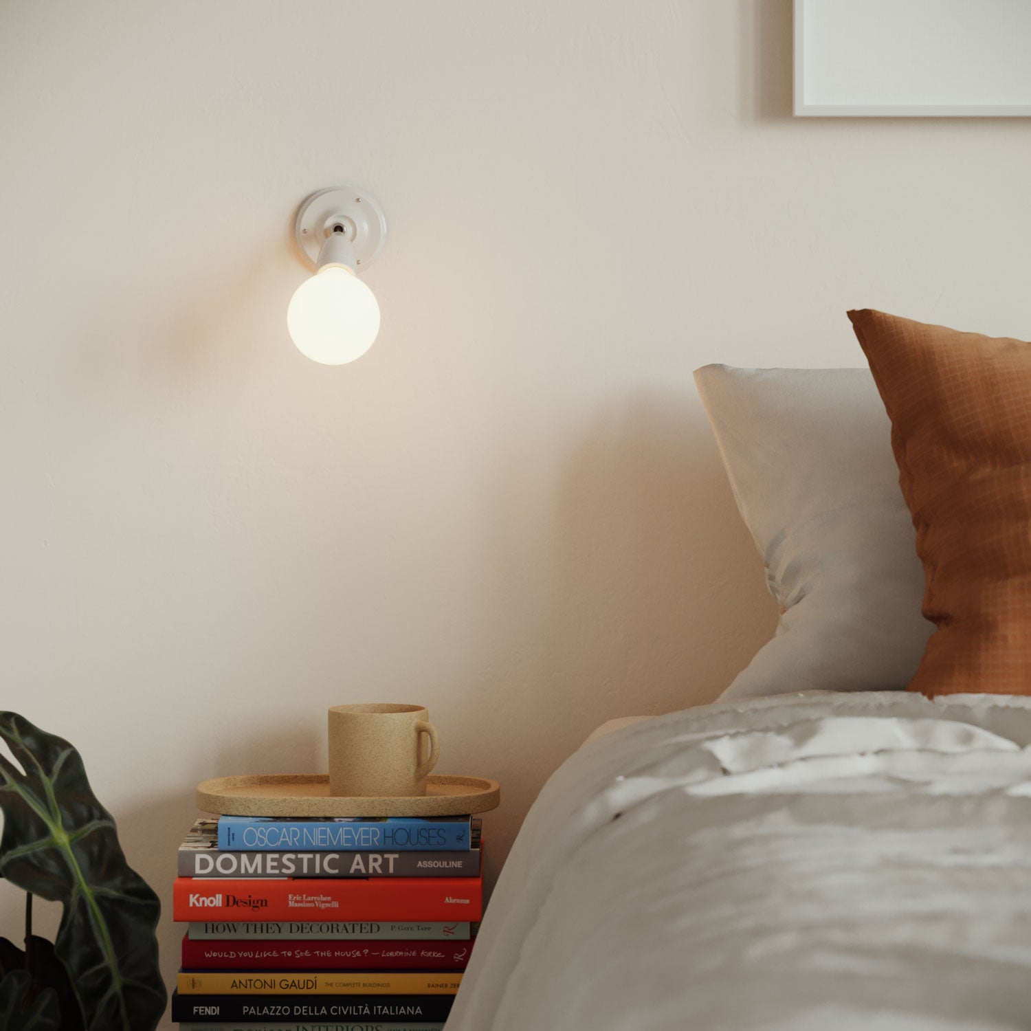 Fermaluce 90° Color, il punto luce orientabile in porcellana da parete o soffitto - Bianco - Creative Cables