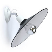 Fermaluce 90° con paralume Swing, lampada orientabile da parete o soffitto in porcellana - Bianco