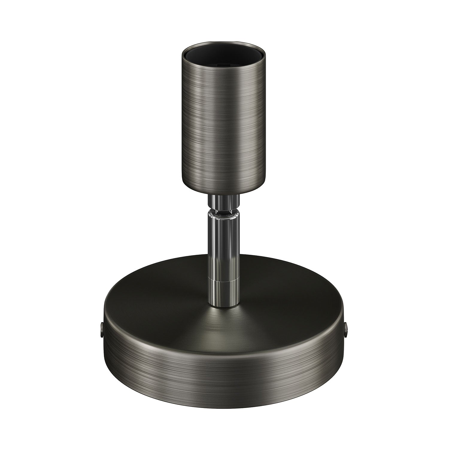 Fermaluce Metallo 90°, punto luce orientabile da parete o soffitto - Titanio satinato