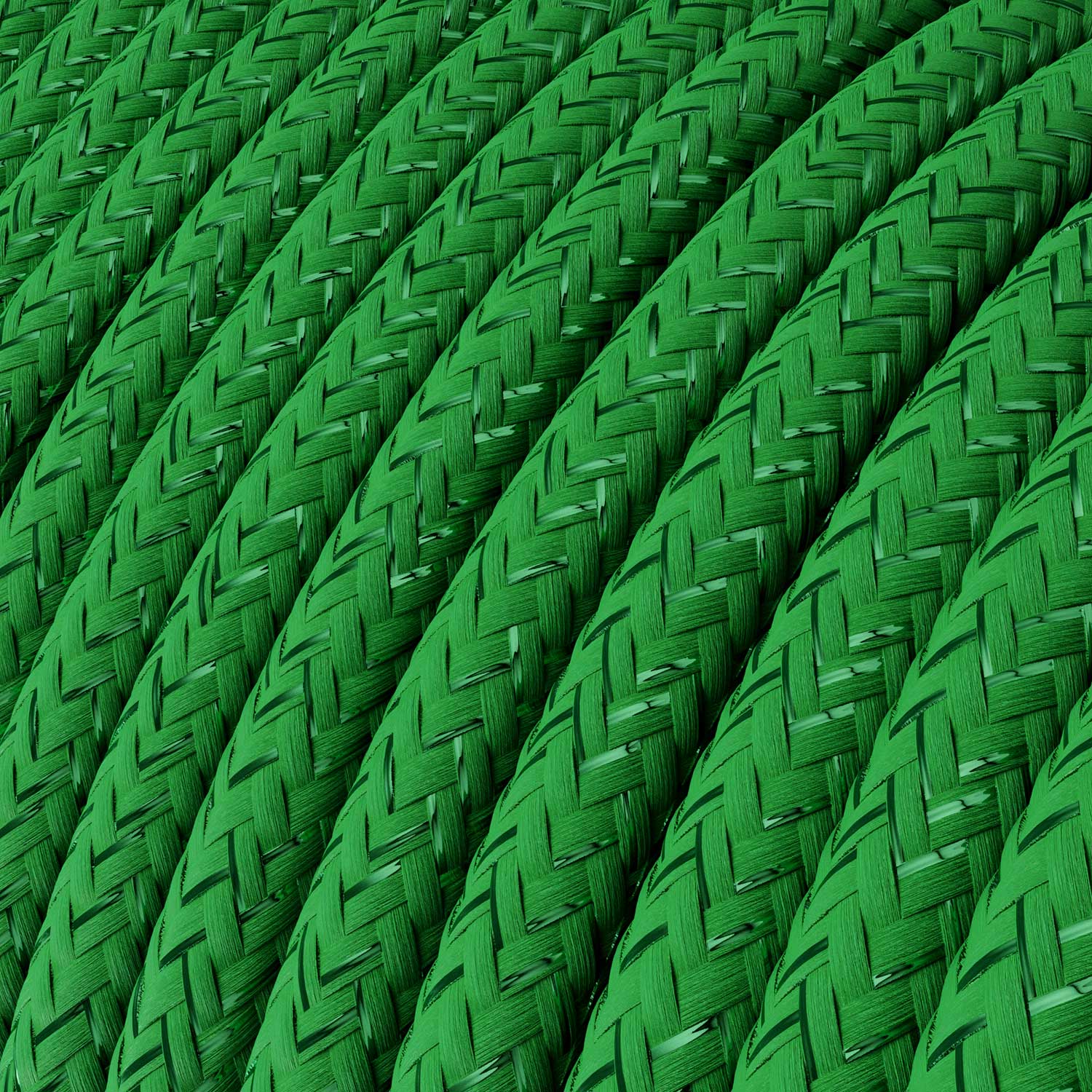 Filo elettrico in tessuto Verde Prato lucido e glitterato - L'Originale Creative Cables, per lampade originali - RL06