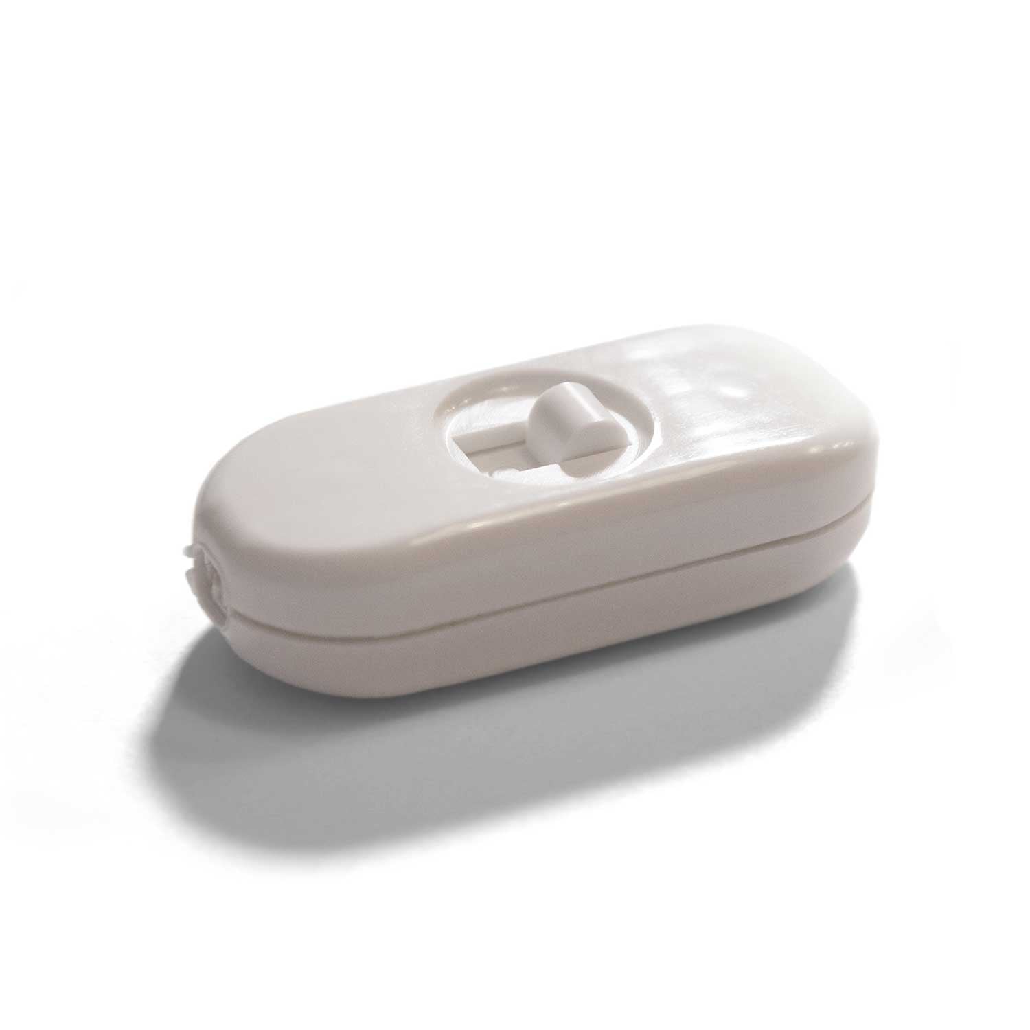 Interruttore Rompifilo Unipolare a cursore Bianco - Design by Achille Castiglioni